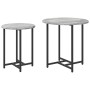 Mesa Lateral 2 pcs Gris Sonoma de Madera y Metal de , Mesas auxiliares - Ref: Foro24-869699, Precio: 47,50 €, Descuento: %