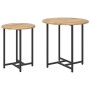 Mesa Lateral de 2 pcs en Madera de Roble Artisan y Metal de , Mesas auxiliares - Ref: Foro24-869701, Precio: 47,92 €, Descuen...