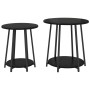 Mesa Lateral 2 pcs Negra de Madera y Metal de , Mesas auxiliares - Ref: Foro24-869702, Precio: 70,79 €, Descuento: -5%%