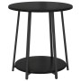 Mesa Lateral 2 pcs Negra de Madera y Metal de , Mesas auxiliares - Ref: Foro24-869702, Precio: 70,79 €, Descuento: -5%%