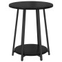 Mesa Lateral 2 pcs Negra de Madera y Metal de , Mesas auxiliares - Ref: Foro24-869702, Precio: 70,79 €, Descuento: -5%%