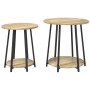 Mesa auxiliar de 2 piezas en madera de roble sonoma y metal de , Mesas auxiliares - Ref: Foro24-869703, Precio: 66,85 €, Desc...
