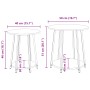 Mesa auxiliar de 2 piezas en madera de roble sonoma y metal de , Mesas auxiliares - Ref: Foro24-869703, Precio: 66,85 €, Desc...