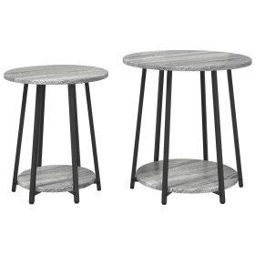 Comprar Mesa Lateral 2 pcs Gris Sonoma de Madera