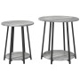Mesa Lateral  2 pcs Gris Sonoma de Madera y Metal | Foro24.es | Tu tienda online para hogar, jardín y más Foro24.es