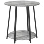 Mesa Lateral  2 pcs Gris Sonoma de Madera y Metal | Foro24.es | Tu tienda online para hogar, jardín y más Foro24.es