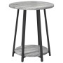 Mesa Lateral  2 pcs Gris Sonoma de Madera y Metal | Foro24.es | Tu tienda online para hogar, jardín y más Foro24.es