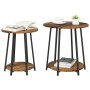 Mesa Auxiliar de 2 Piezas de Madera Vieja, Madera Reforzada y Metal | Foro24.es | Tu tienda online para hogar, jardín y más Foro24.es