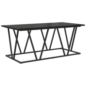 Mesa de café en negro y roble, 100x50x40 cm, de madera y metal de , Mesas de centro - Ref: Foro24-869708, Precio: 54,12 €, De...