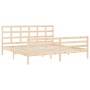 Estructura de cama con cabecero madera maciza 200x200 cm de vidaXL, Camas y somieres - Ref: Foro24-3194006, Precio: 142,86 €,...