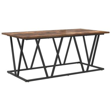 Mesa de café en roble ahumado, 100x50x40 cm, de madera ingenierizada y metal de , Mesas de centro - Ref: Foro24-869710, Preci...