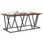 Mesa de café en roble ahumado, 100x50x40 cm, de madera ingenierizada y metal de , Mesas de centro - Ref: Foro24-869710, Preci...