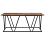 Mesa de café en roble ahumado, 100x50x40 cm, de madera ingenierizada y metal de , Mesas de centro - Ref: Foro24-869710, Preci...