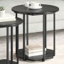 Mesa Lateral 2 pcs Madera de Roble Negro y Metal | Foro24.es | Tu tienda online para hogar, jardín y más Foro24.es