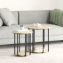 Mesa auxiliar de 2 piezas de madera de roble Sonoma y metal de , Mesas auxiliares - Ref: Foro24-869715, Precio: 69,24 €, Desc...