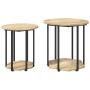 Mesa auxiliar de 2 piezas de madera de roble Sonoma y metal de , Mesas auxiliares - Ref: Foro24-869715, Precio: 69,24 €, Desc...