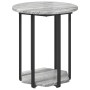 Mesa Lateral 2 pcs Gris Sonoma de Madera y Metal de , Mesas auxiliares - Ref: Foro24-869717, Precio: 72,48 €, Descuento: -5%%