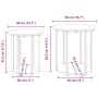 Mesa Lateral 2 pcs Gris Sonoma de Madera y Metal de , Mesas auxiliares - Ref: Foro24-869717, Precio: 72,48 €, Descuento: -5%%
