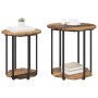Mesa lateral  2 pcs de madera vieja, madera ingeniada y metal | Foro24.es | Tu tienda online para hogar, jardín y más Foro24.es