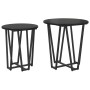 Set de Mesas Laterales  de 2 - MDF y Metal en Roble Negro | Foro24.es | Tu tienda online para hogar, jardín y más Foro24.es