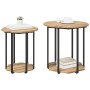 Juego de 2 mesas laterales  de roble, madera de ingeniería y metal | Foro24.es | Tu tienda online para hogar, jardín y más Foro24.es