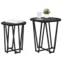 Set de Mesas Laterales  de 2 - MDF y Metal en Roble Negro | Foro24.es | Tu tienda online para hogar, jardín y más Foro24.es