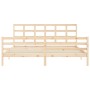 Estructura de cama con cabecero madera maciza 200x200 cm de vidaXL, Camas y somieres - Ref: Foro24-3194006, Precio: 142,86 €,...