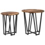Mesa Auxiliar 2 Pzs de Roble Ahumado con Madera Ingenierizada y Metal | Foro24.es | Tu tienda online para hogar, jardín y más Foro24.es