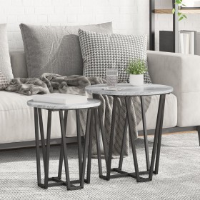 Comprar Mesa auxiliar de 2 piezas en gris Sonoma