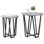 Mesa auxiliar  de 2 piezas en gris Sonoma, hecha de madera y metal | Foro24.es | Tu tienda online para hogar, jardín y más Foro24.es