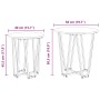 Mesa auxiliar  de 2 piezas en gris Sonoma, hecha de madera y metal | Foro24.es | Tu tienda online para hogar, jardín y más Foro24.es