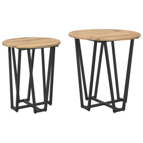 Comprar Mesa Lateral de 2 Piezas en Madera de