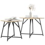 Mesa Auxiliar  2 piezas de Madera de Sonoma y Metal | Foro24.es | Tu tienda online para hogar, jardín y más Foro24.es