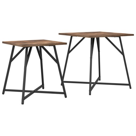 Mesas Auxiliares  Roble Ahumado Madera de Roble Maciza Mediana | Foro24.es | Tu tienda online para hogar, jardín y más Foro24.es