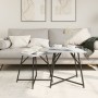 Mesa Auxiliar  2 pcs Gris Sonoma de Madera y Metal | Foro24.es | Tu tienda online para hogar, jardín y más Foro24.es