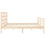 Estructura de cama con cabecero madera maciza 200x200 cm de vidaXL, Camas y somieres - Ref: Foro24-3194006, Precio: 142,86 €,...