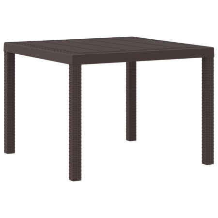 Mesa de Exterior Marrón Polipropileno Cuadrada 1 m Ligera de , Mesas de jardín - Ref: Foro24-871681, Precio: 89,31 €, Descuen...
