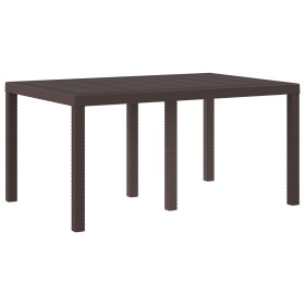 Mesa Exterior Marrón Plástico Grande Ligera de , Mesas de jardín - Ref: Foro24-871685, Precio: 130,52 €, Descuento: %