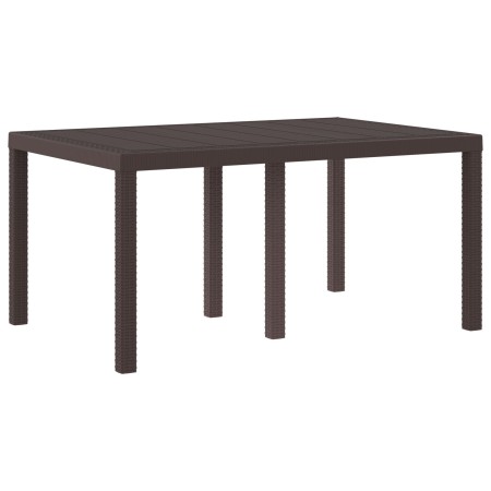 Mesa Exterior Marrón Plástico Grande Ligera de , Mesas de jardín - Ref: Foro24-871685, Precio: 130,52 €, Descuento: %