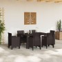 Mesa Exterior Marrón Plástico Grande Ligera de , Mesas de jardín - Ref: Foro24-871685, Precio: 130,52 €, Descuento: %