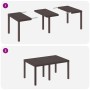 Mesa Exterior Marrón Plástico Grande Ligera de , Mesas de jardín - Ref: Foro24-871685, Precio: 130,52 €, Descuento: %