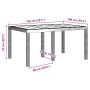 Mesa Exterior Marrón Plástico Grande Ligera de , Mesas de jardín - Ref: Foro24-871685, Precio: 130,52 €, Descuento: %
