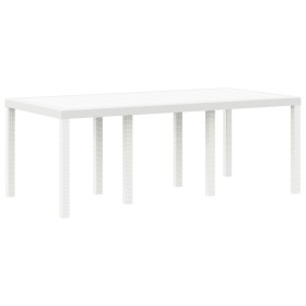 Mesa de Jardín Blanca 200x100x73 cm de Polyratán de , Mesas de jardín - Ref: Foro24-871690, Precio: 165,62 €, Descuento: %