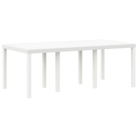 Mesa de Jardín Blanca 200x100x73 cm de Polyratán de , Mesas de jardín - Ref: Foro24-871690, Precio: 165,62 €, Descuento: %