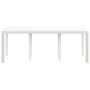 Mesa de Jardín Blanca 200x100x73 cm de Polyratán de , Mesas de jardín - Ref: Foro24-871690, Precio: 165,62 €, Descuento: %