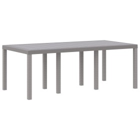 Mesa de jardín Gris Claro 200x100x73 cm de Polirratán de , Mesas de jardín - Ref: Foro24-871691, Precio: 165,62 €, Descuento:...