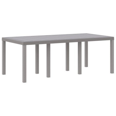 Mesa de jardín Gris Claro 200x100x73 cm de Polirratán de , Mesas de jardín - Ref: Foro24-871691, Precio: 165,62 €, Descuento:...