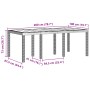 Mesa de jardín Gris Claro 200x100x73 cm de Polirratán de , Mesas de jardín - Ref: Foro24-871691, Precio: 165,62 €, Descuento:...