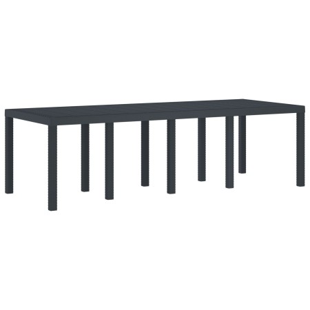 Mesa de Jardín Antracita 250x100x73 cm de Polyratán de , Mesas de jardín - Ref: Foro24-871692, Precio: 186,24 €, Descuento: %