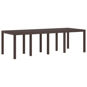 Mesa de Jardín Marrón 250x100x73 cm de Rattan Sintético de , Mesas de jardín - Ref: Foro24-871693, Precio: 186,24 €, Descuent...